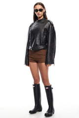 LIONESS Driftwood Bomber Jacket Onyx