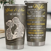 To My Wife I Married You Because I Can't Live Without You - Tumbler - To My Wife. Gift For Wife. Anniversary. Engagement. Wedding. Marriage Gift