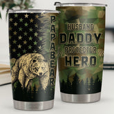 Husband Daddy Protector Hero - Tumbler - To My Dad. Gift For Dad. Dad Gift From Daughter And Son. Birthday Gift For Dad