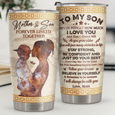 Follow Your Dreams Belive In Yourself & Remember To Be Awesome - Tumbler - To My Son. Gift For Son. Son Gift From Mom. Birthday Gift For Son