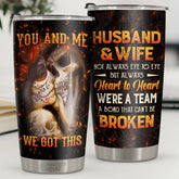 Husband Wife Not Always Eye To Eye But Always Heart To Heart - Tumbler - Gift For Couple. Husband Wife. Anniversary. Engagement. Wedding. Marriage Gift