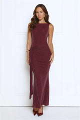 Mariner’s Glow Glitter Maxi Dress Plum