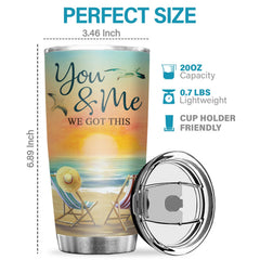 Meeting You Was Fate But Falling In Love With You Was Beyond My Control - Tumbler - Gift For Couples. Husband Wife