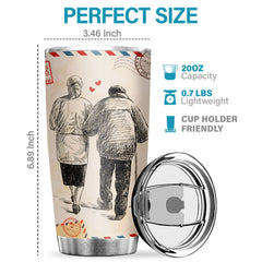 The Day I Met You I Found My Missing Piece I'm Proud To Be Yours - Tumbler - To My Wife. Gift For Wife. Anniversary. Engagement. Wedding. Marriage Gift
