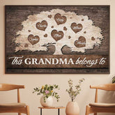 This Grandma Belongs To These Kids - Personalized Horizontal Poster