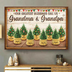 Grandkids - The Greatest Joy Of All - Personalized Horizontal Poster