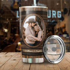 I Wish I Could Turn Back Time - Upload Image. Gift For Couples - Personalized Tumbler