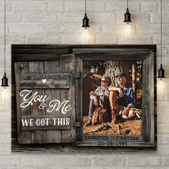 You & Me - Upload Image. Personalized Horizontal Canvas