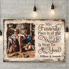 My Favorite Place - Upload Image. Personalized Horizontal Canvas
