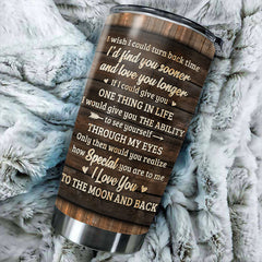 I Wish I Could Turn Back Time - Upload Image. Gift For Couples - Personalized Tumbler