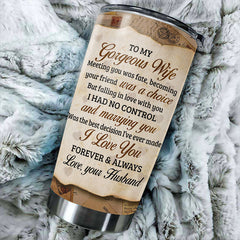 Meeting You Was Fate. Becoming Our Friend Was A Choice - Gift For Couples. Personalized Tumbler