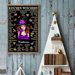 Kitchen Witchery - Love And Happiness - Personalized Vertical Poster. Halloween Ideas.