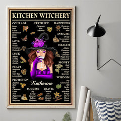 Kitchen Witchery - Love And Happiness - Personalized Vertical Poster. Halloween Ideas.