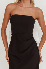 Diamond Sky Bow Back Mini Dress Black