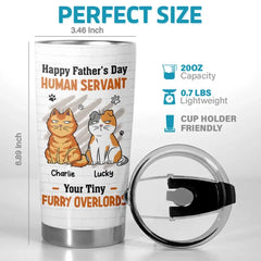 Time Spent With Cats Is Never Wasted - Cat Personalized Custom Tumbler - Father's Day. Gift For Pet Owners. Pet Lovers