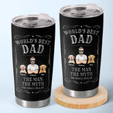 World's Best Dad - Dog Personalized Custom Tumbler - Father's Day. Gift For Pet Owners. Pet Lovers
