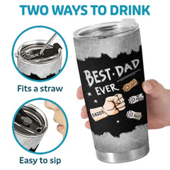Happy Pawther's Day - Dog & Cat Personalized Custom Tumbler - Father's Day. Gift For Pet Owners. Pet Lovers