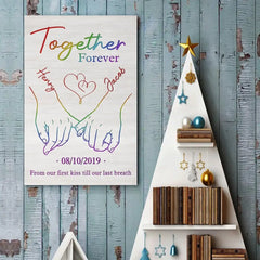 Proud To Love Who I Love. LGBTQ+ Couples - Gift For Couples. Personalized Vertical Poster