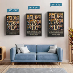 Custom Photo My World Is All About You - Family Personalized Custom Vertical Canvas - Father's Day. Gift For Dad