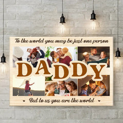 Custom Photo I Love The Ways You Love Me - Family Personalized Custom Horizontal Canvas - Father's Day. Gift For Dad
