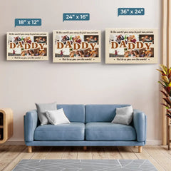 Custom Photo I Love The Ways You Love Me - Family Personalized Custom Horizontal Canvas - Father's Day. Gift For Dad