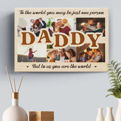 Custom Photo I Love The Ways You Love Me - Family Personalized Custom Horizontal Canvas - Father's Day. Gift For Dad