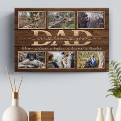 Custom Photo Never Forget That I Love You - Family Personalized Custom Horizontal Canvas - Father's Day. Gift For Dad