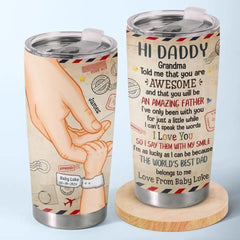 You Are An Amazing Father - Family Personalized Custom Tumbler - Father's Day. Baby Shower Gift. Gift For First Dad