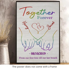 Proud To Love Who I Love. LGBTQ+ Couples - Gift For Couples. Personalized Vertical Poster