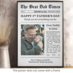 Custom Photo Thank You For Everything You Do - Family Personalized Custom Vertical Poster - Father's Day. Gift For Dad