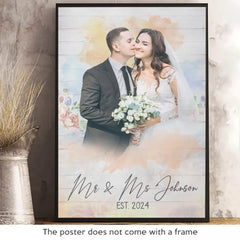 Custom Photo Happy Together With You - Couple Personalized Custom Vertical Poster - Gift For Husband Wife. Anniversary