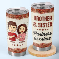 Siblings Are The Best Kind Of Friends - Family Personalized Custom Tumbler - Gift For Family Members. Siblings. Brothers. Sisters