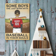 Baseball In Their Souls - Personalized Custom Vertical Poster - Gift For Family Members. Sport Lovers. Sport Players