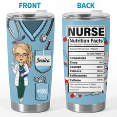 Nurses Are The Heart Of Healthcare - Nurse Personalized Custom Tumbler - Appreciation. Thank You Gift. Nurse Life