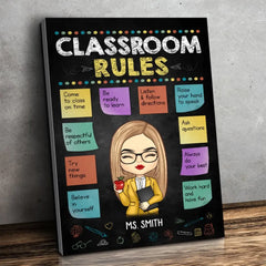 Without Teachers. Life Would Have No Class - Teacher Personalized Custom Vertical Canvas - Gift For Teacher