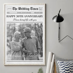 Custom Photo I Love Doing Life With You - Couple Personalized Custom Vertical Poster - Gift For Husband Wife. Anniversary