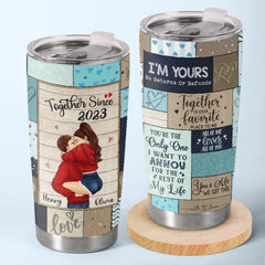 Together Is Our Favorite Place To Be - Couple Personalized Custom Tumbler - Gift For Husband Wife. Anniversary