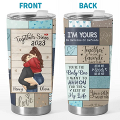 Together Is Our Favorite Place To Be - Couple Personalized Custom Tumbler - Gift For Husband Wife. Anniversary