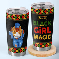 Dopest Black Queen - Bestie Personalized Custom Tumbler - Gift For Best Friends. BFF. Sisters