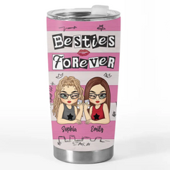 Our Friendship Knows No Distance - Bestie Personalized Custom Tumbler - Gift For Best Friends. BFF. Sisters