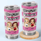 Our Friendship Knows No Distance - Bestie Personalized Custom Tumbler - Gift For Best Friends. BFF. Sisters