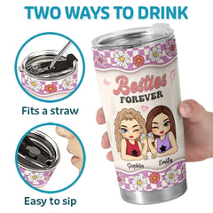 Friendship Is The Wine Of Life - Bestie Personalized Custom Tumbler - Gift For Best Friends. BFF. Sisters