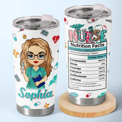 Nursing Is A Work Of Heart - Nurse Personalized Custom Tumbler - Appreciation. Thank You Gift. Nurse Life
