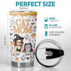 Time To Put On My Halloween Costume - Cat Personalized Custom 3D Inflated Effect Printed Tumbler - Halloween Gift For Pet Owners. Pet Lovers