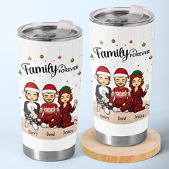 This Christmas Give The Gift Of Love And The Gift Of Joy - Family Personalized Custom Tumbler - Christmas Gift For Family Members. Siblings. Brothers. Sisters
