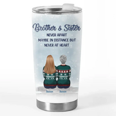 Christmas Means Reconnecting With Family - Family Personalized Custom Tumbler - Christmas Gift For Family Members. Siblings. Brothers. Sisters