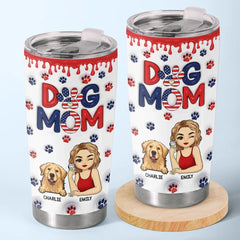 Being A Pet Mom Makes Every Day Brighter - Dog & Cat Personalized Custom 3D Inflated Effect Printed Tumbler - Gift For Pet Owners. Pet Lovers