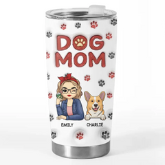 Thе Bеst Thеrapist Has Fur And Four Lеgs - Dog & Cat Personalized Custom 3D Inflated Effect Printed Tumbler - Gift For Pet Owners. Pet Lovers