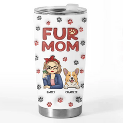A Piece Of My Heart - Dog & Cat Personalized Custom 3D Inflated Effect Printed Tumbler - Gift For Pet Owners. Pet Lovers