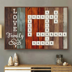 Love Grows Best In Little Houses - Family Personalized Custom Horizontal Poster - Christmas Gift For Family Members